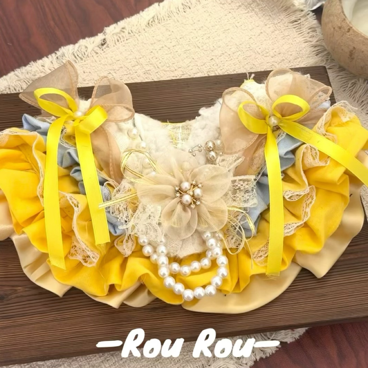 【RouRou-原创·版型】定做宠物口水巾-《鎏金暖阳》