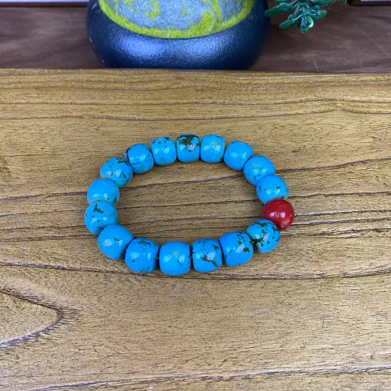 绿绿男女款铁线纹水草纹圆珠配珠diy绿手串