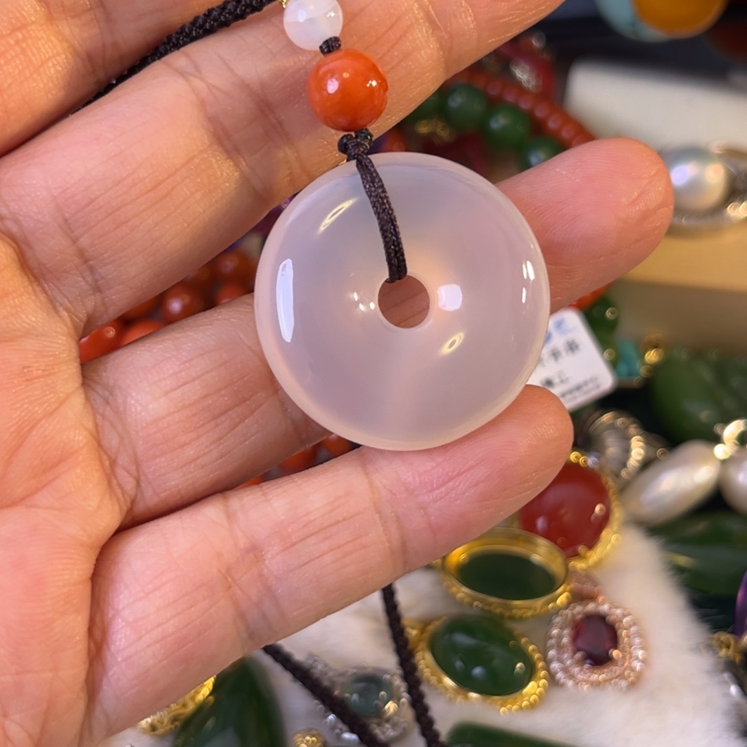 和田玉（碧玉）未镶嵌车挂