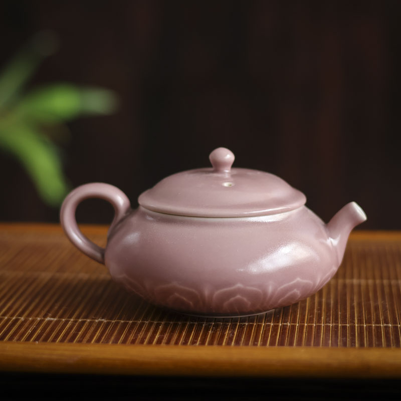 【悦生活】烟紫芭蕉扁壶（Q5410）