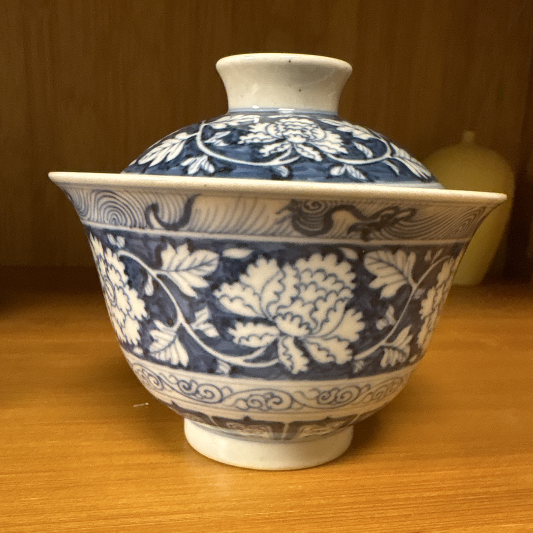 顽古，万花元宝盖碗（130毫升）