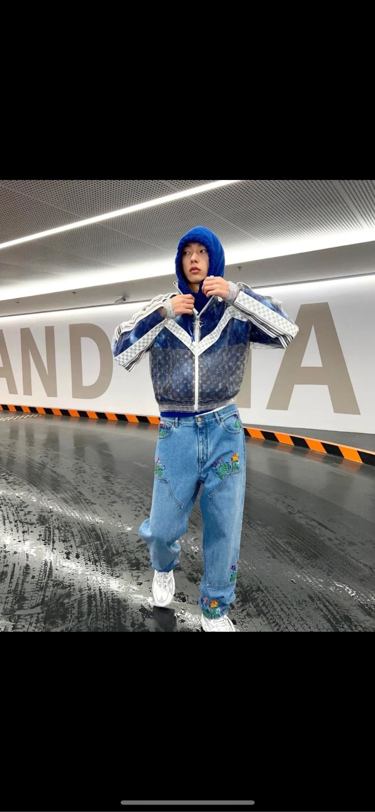 95新 LouisVuitton/路易威登 （jp）218花卉刺绣图案牛仔裤 29码