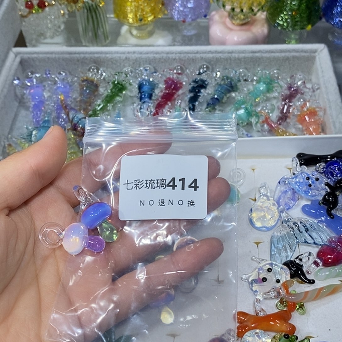 *****颈饰玻璃414蘑菇两个