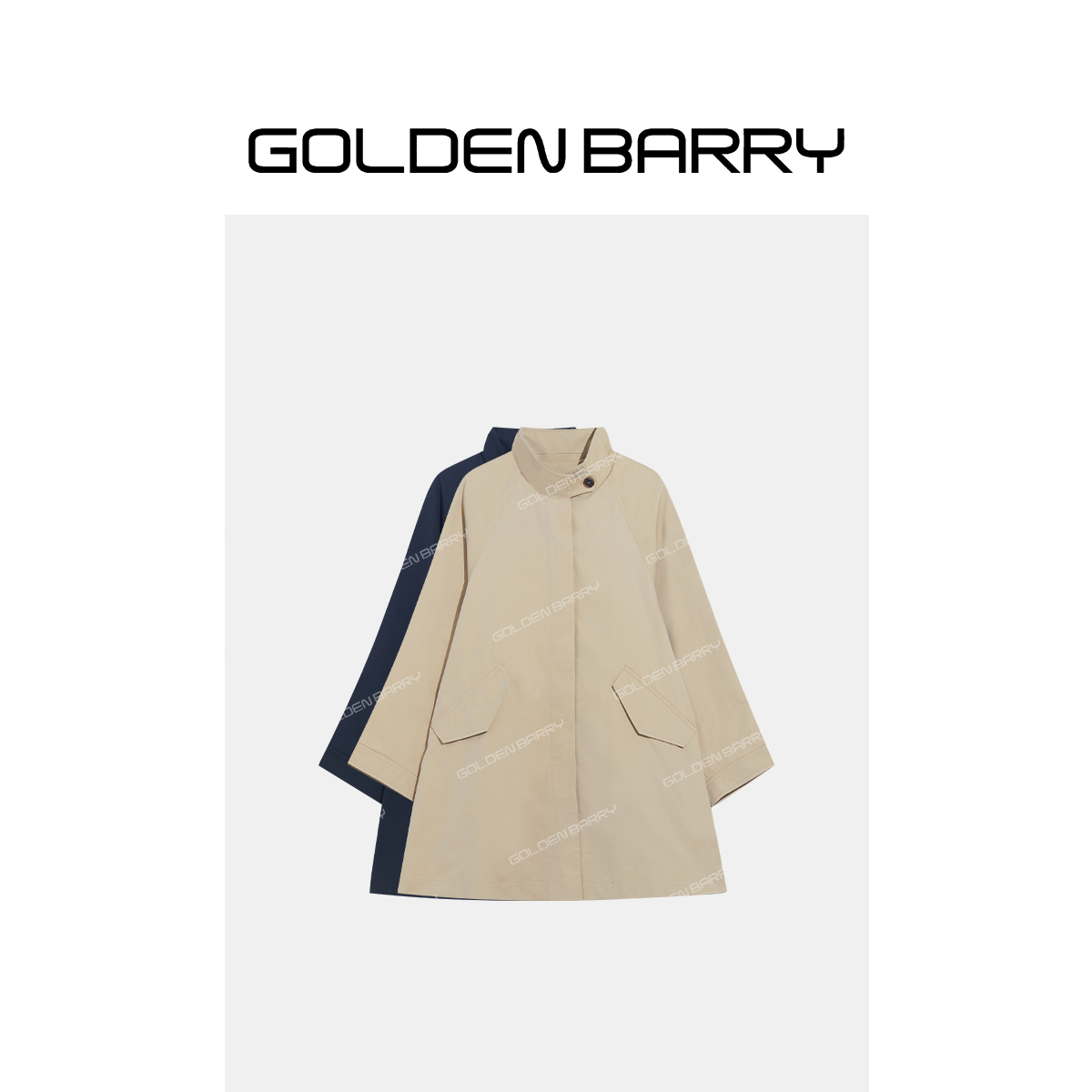 GOLDENBARRY|110036百搭休闲A型宽松版风衣
