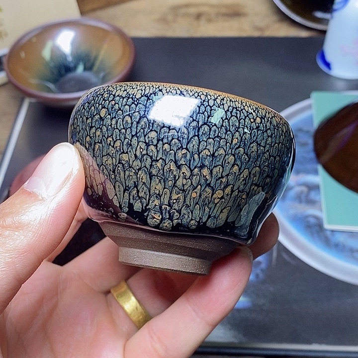 茶盏陈大鹏绿鹧鸪6.5口茶盏