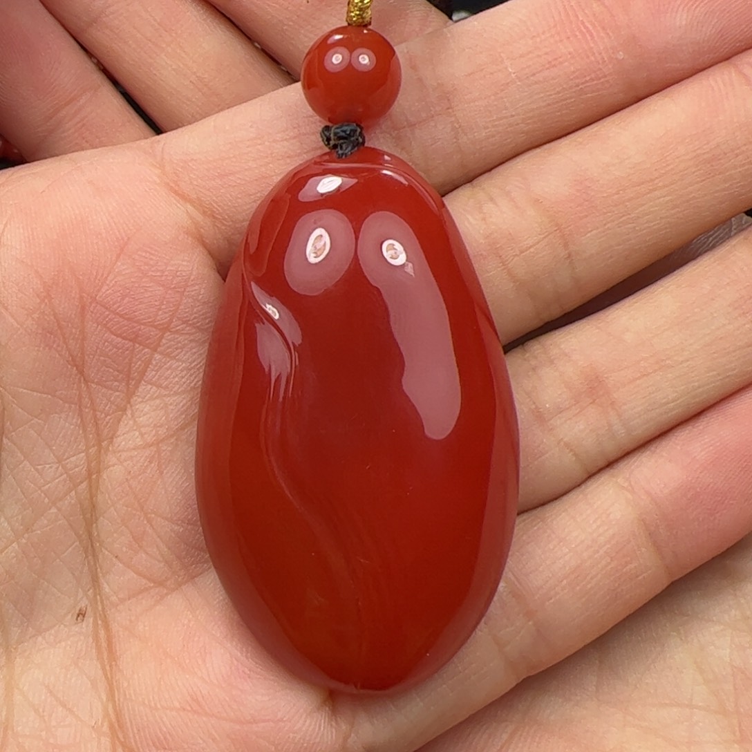 未镶嵌随形吊坠南红玛瑙喜*