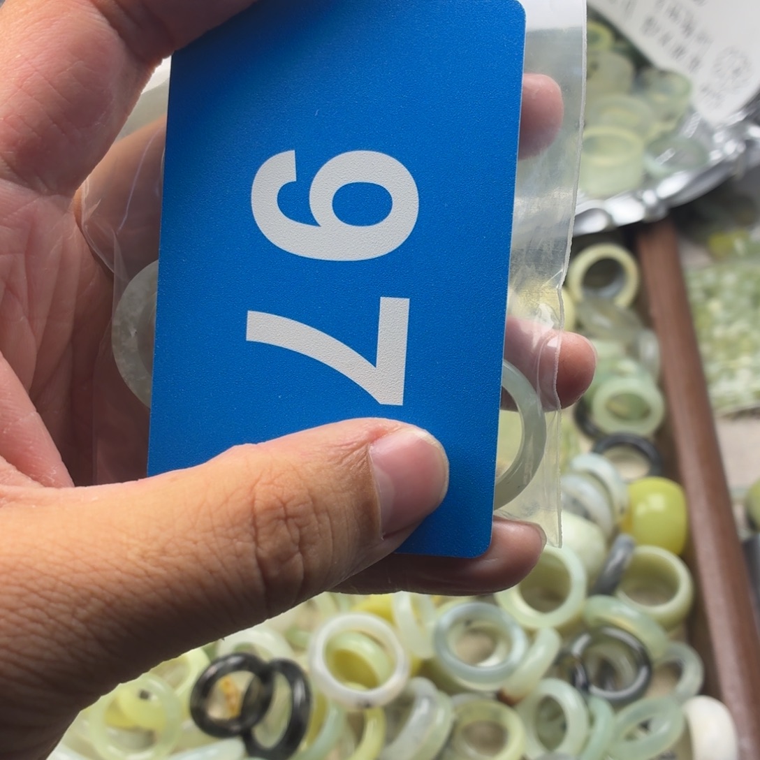 玄***枵蛇纹石玉合金戒指