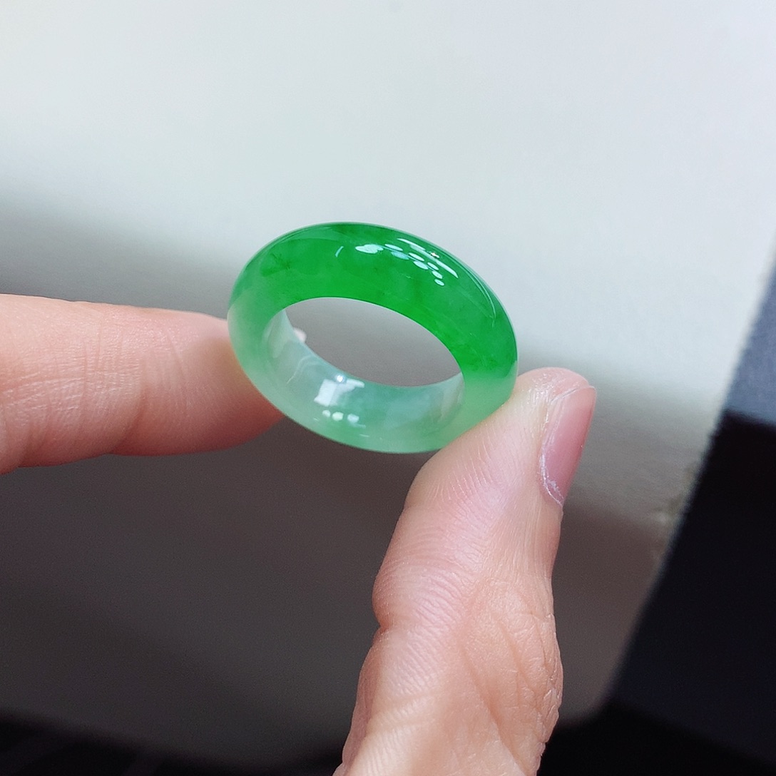 未镶嵌戒指翡翠14-15号