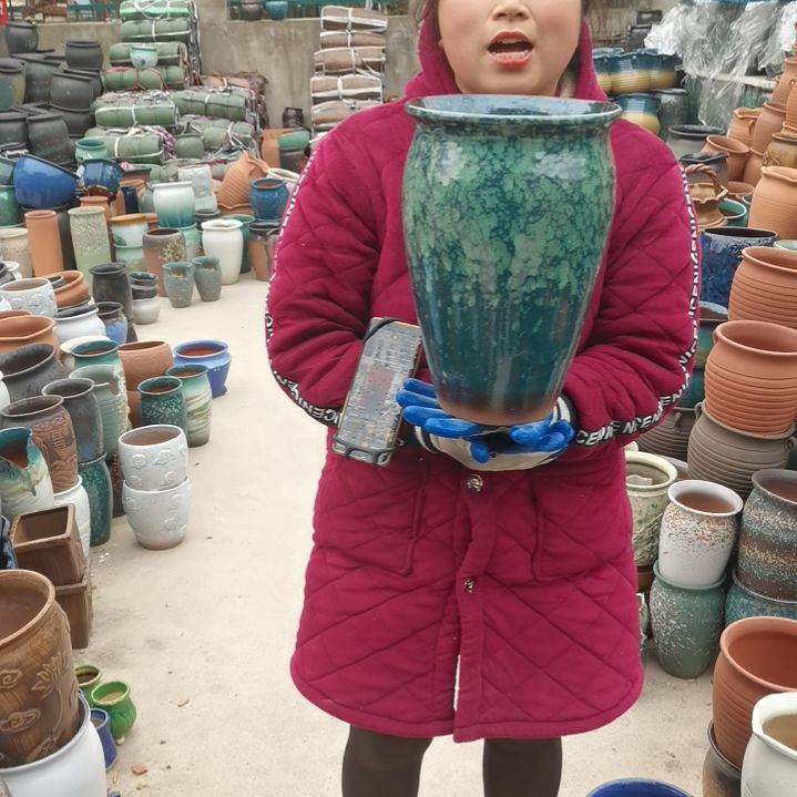 红陶口20高31一个盆