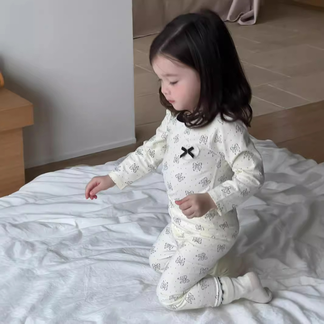 儿童睡衣秋季居家套装2025秋款衣服韩版童装睡衣女童家居服两件套