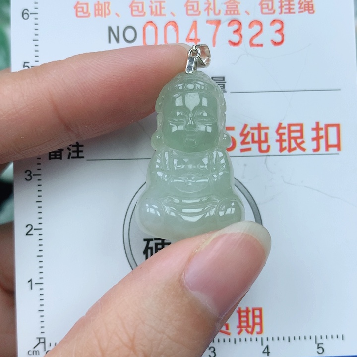 翡翠颈饰银S925镶嵌天然翡翠a货