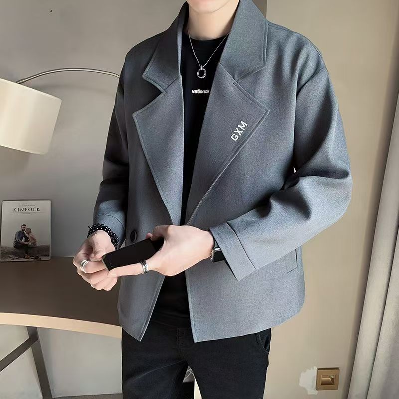 Q 400-599 男西服 男士短款休闲宽松潮流帅气韩版秋