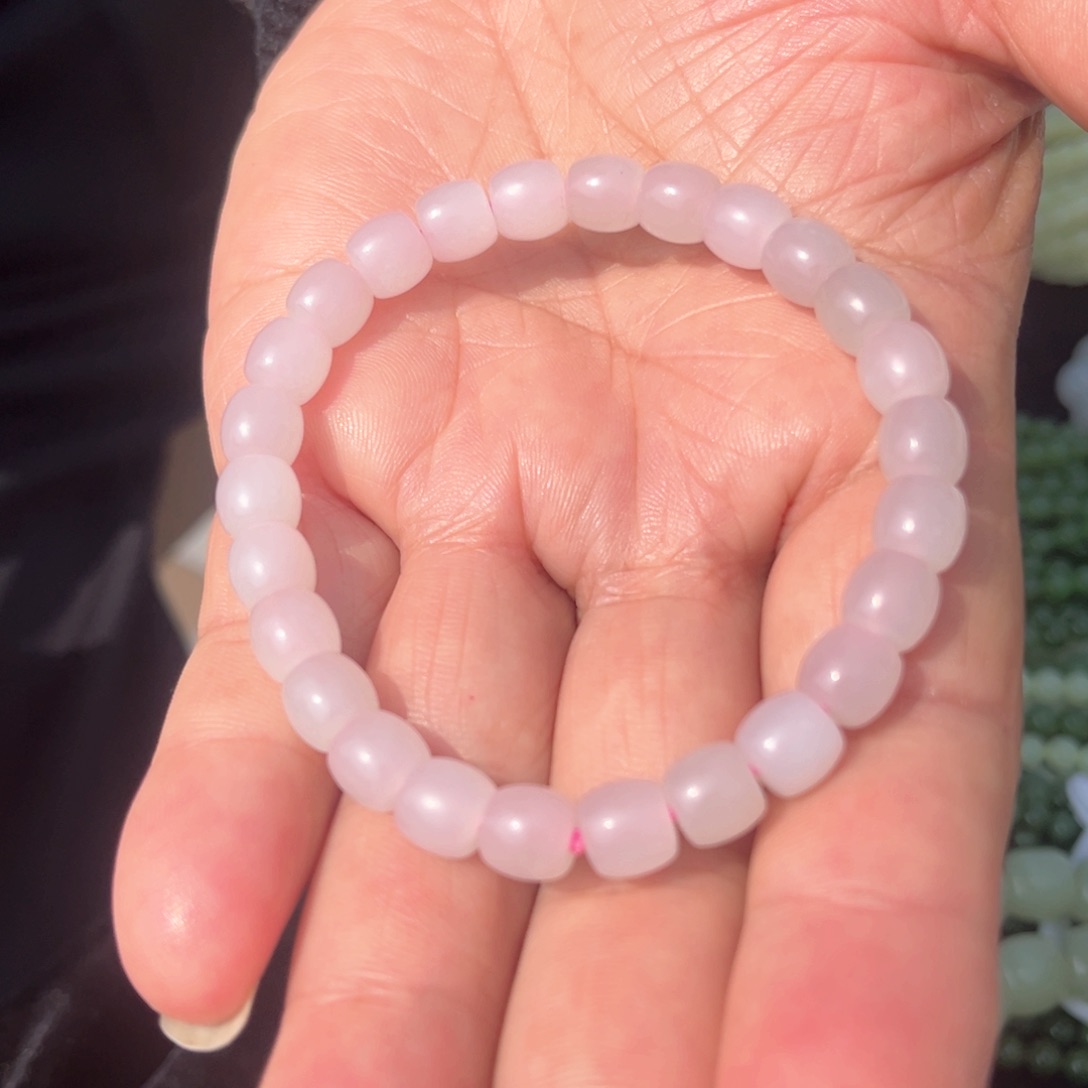 和田玉颈饰未镶嵌和田玉藕粉手串多样性发货（拍一发一）