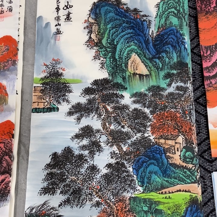 枕书斋画廊的直播间