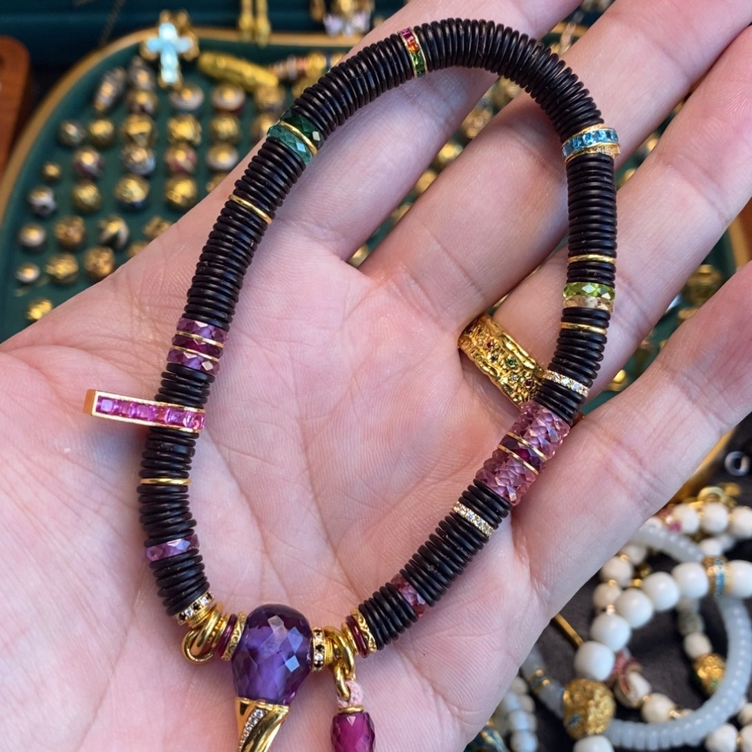 合成立方氧化锆手链足金镶嵌