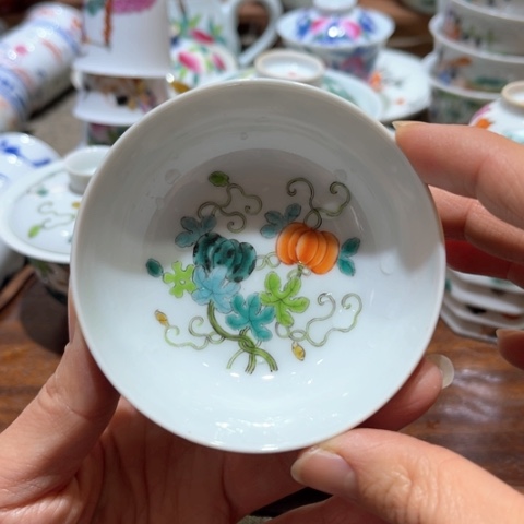 手绘茶杯盖碗陶瓷