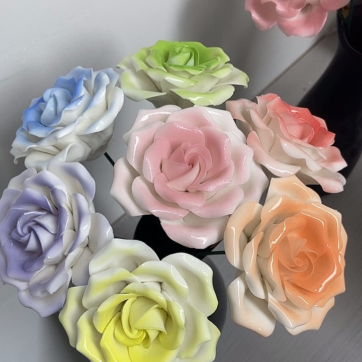 陶瓷纯手工捏花设计