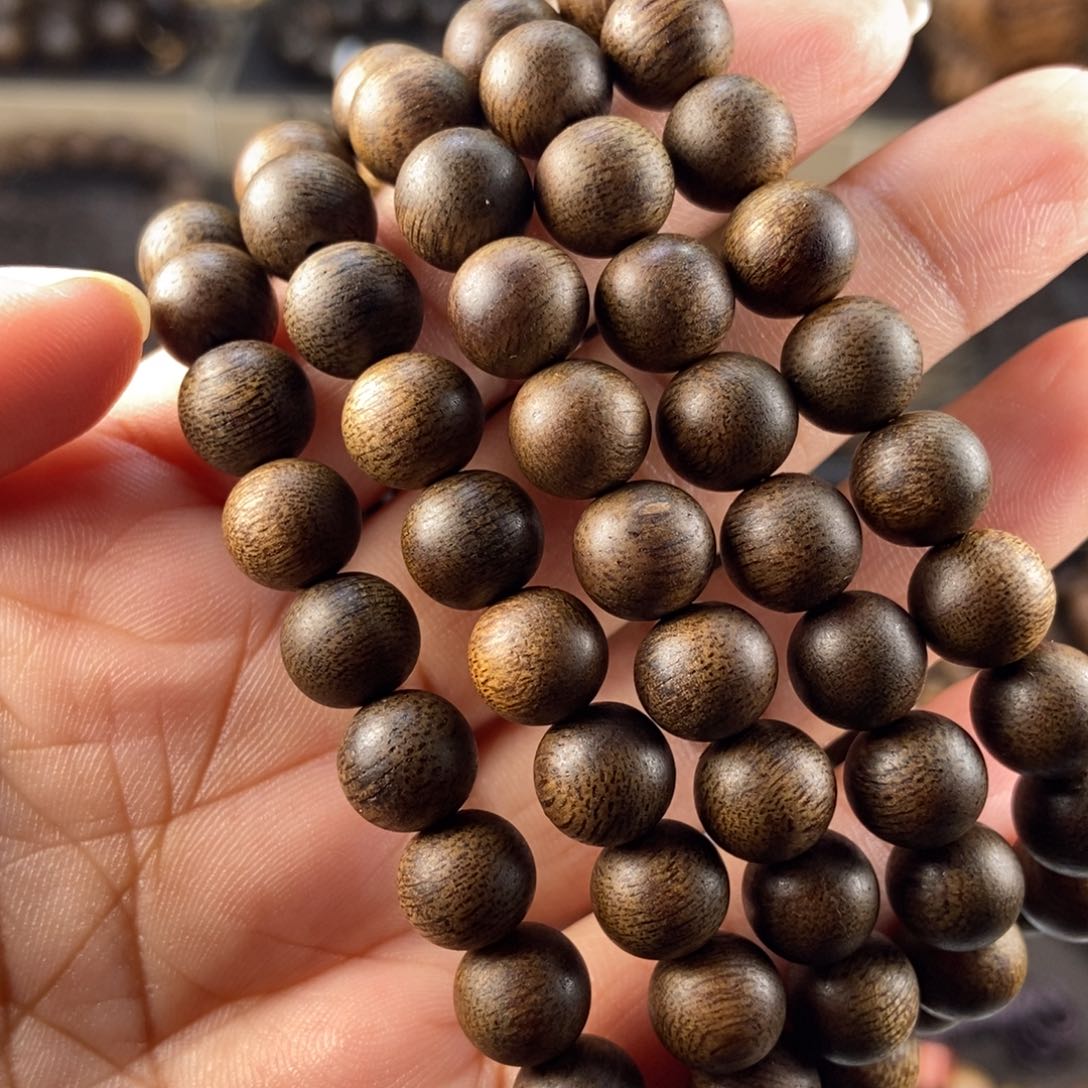 沉香手串无*谓越南芽庄白棋楠