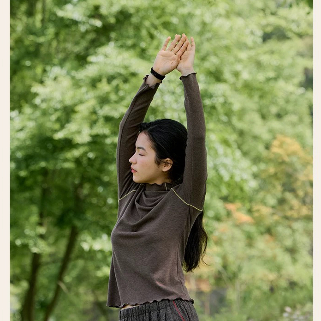 朵朵可可睡衣女2025春秋新款针织德绒立领长袖长裤甜美打底家居服