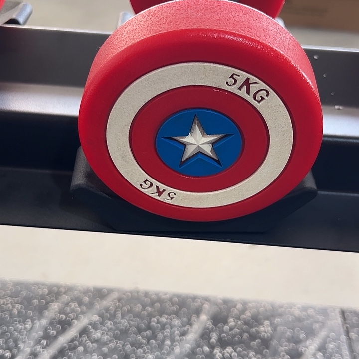 全新纯钢美队cpu哑铃5公斤一对