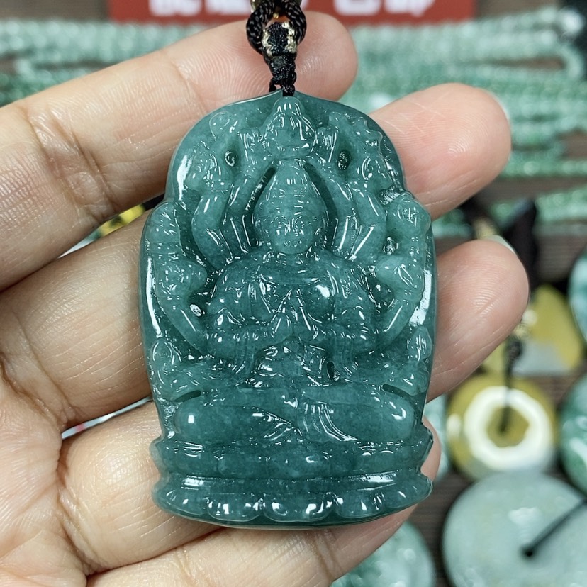 【闪购商品】翡翠颈饰未镶嵌玉吊坠翡翠玉千手观音