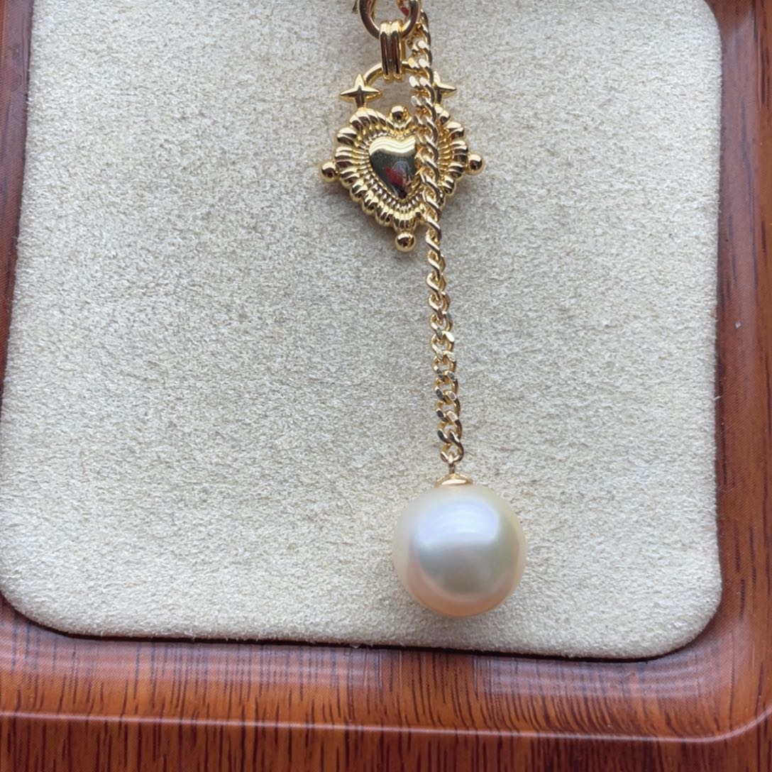 海水珍珠银S925镶嵌颈饰R115