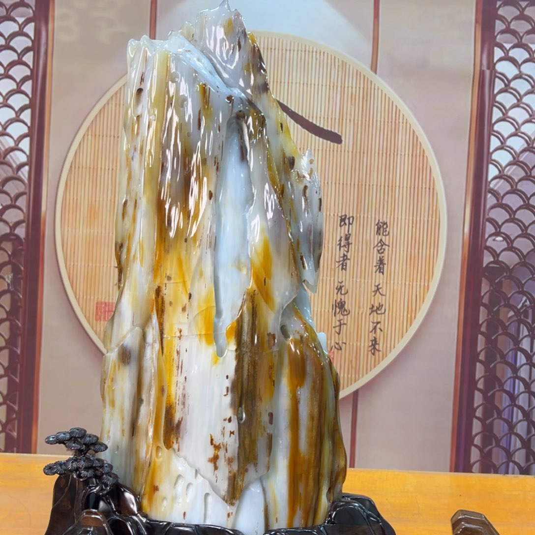 硅化玉（树化玉）未镶嵌摆件