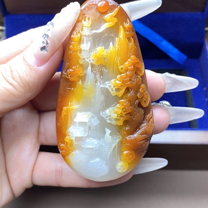 和田玉把件未镶嵌狼****1G