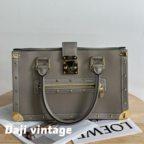 95新 LV 大吉中古3/LV苏哈里大象灰托特单肩包