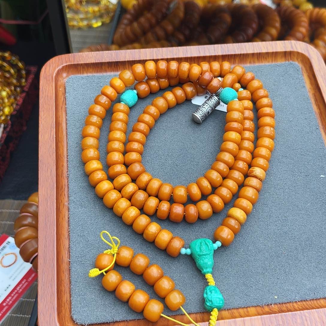 琥珀手链未镶嵌10m108 橘皮