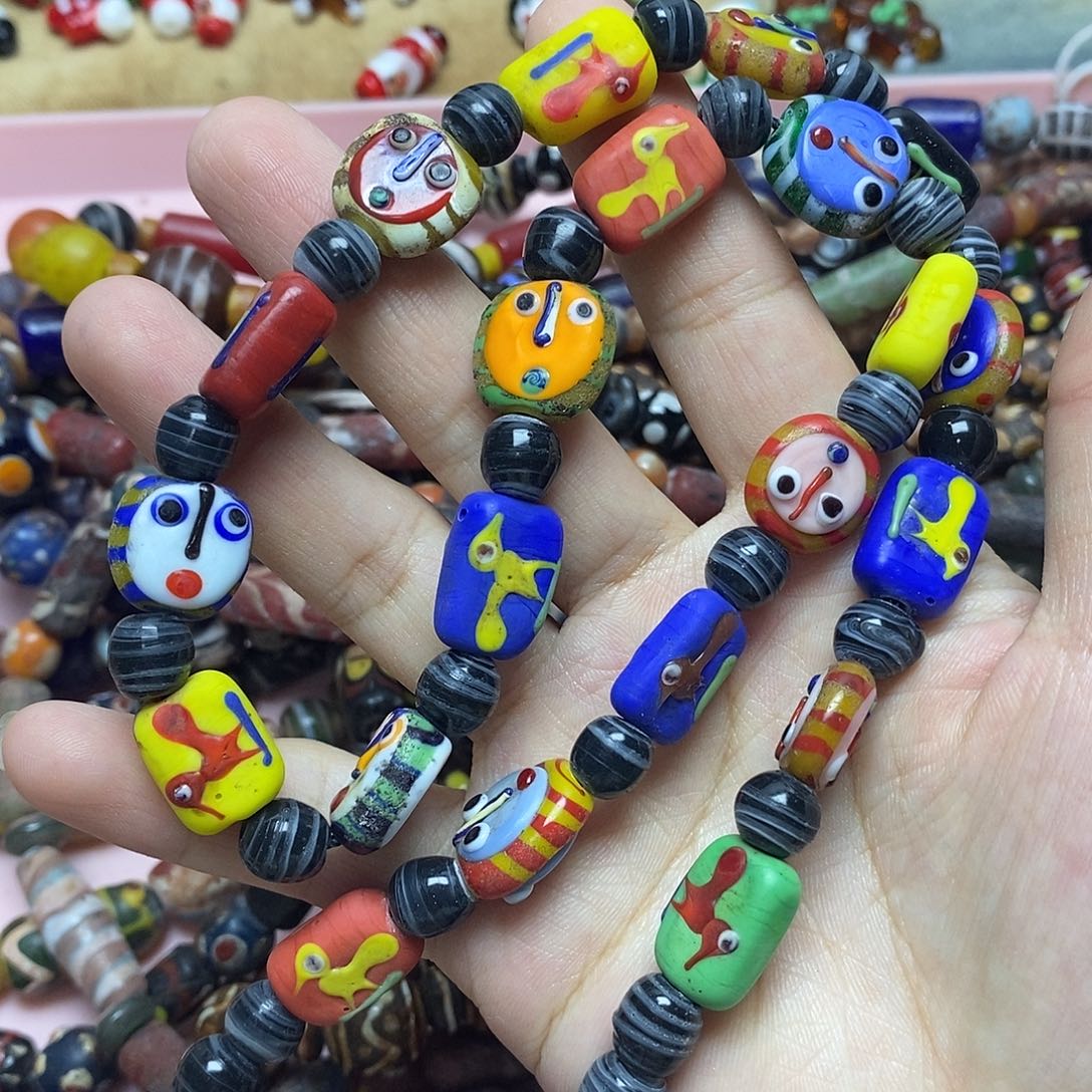 颈饰琉璃小鸟小脸链子018