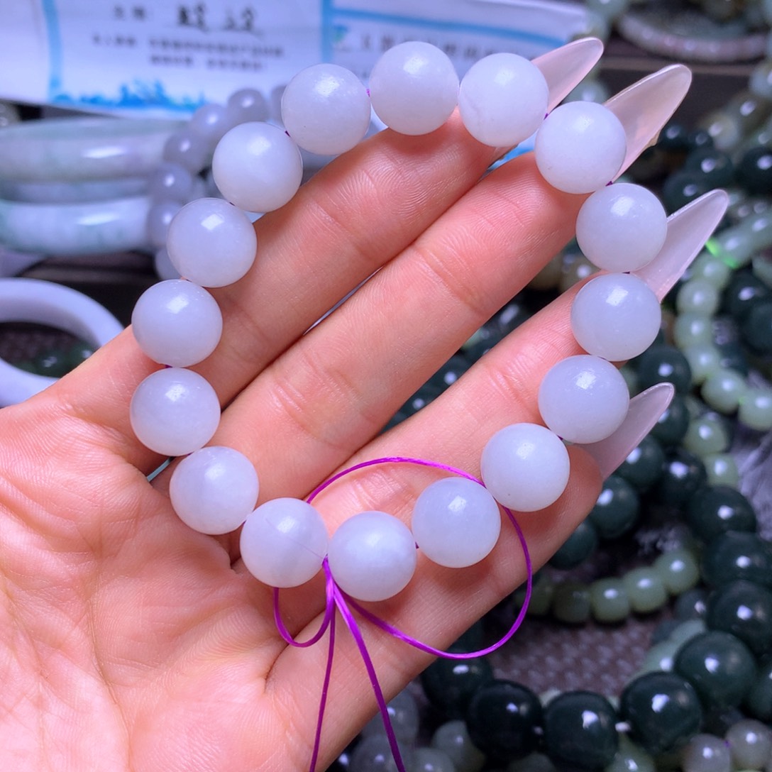 和田玉未镶嵌手串卡12