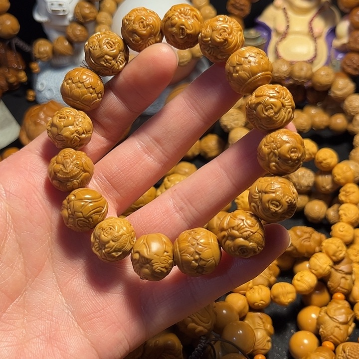 橄榄核手串/手链猴头荷叶财神