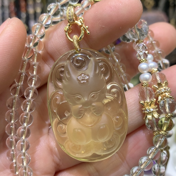 水晶颈饰未镶嵌天然