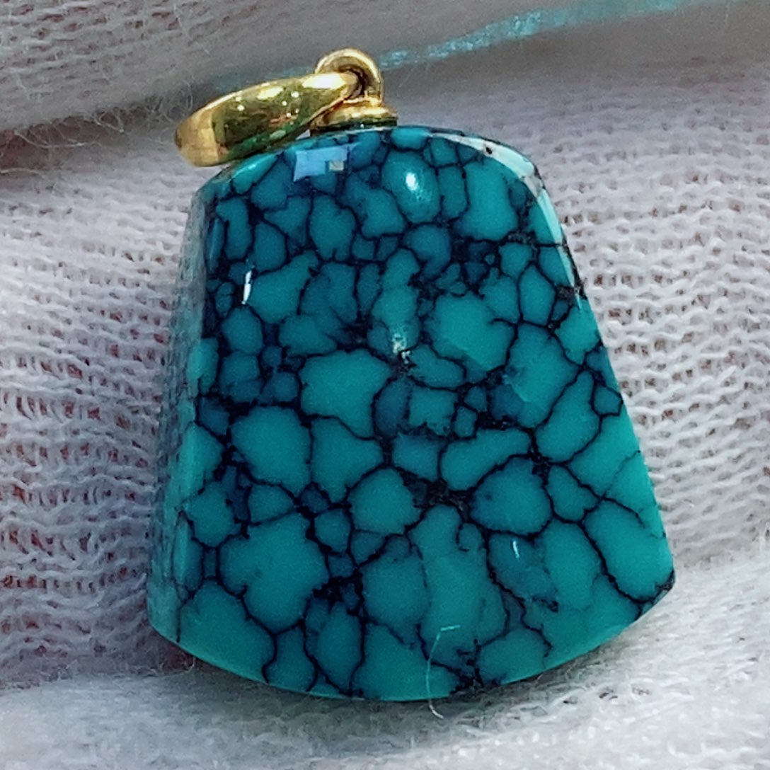 绿松石珠宝奇石18K金镶嵌