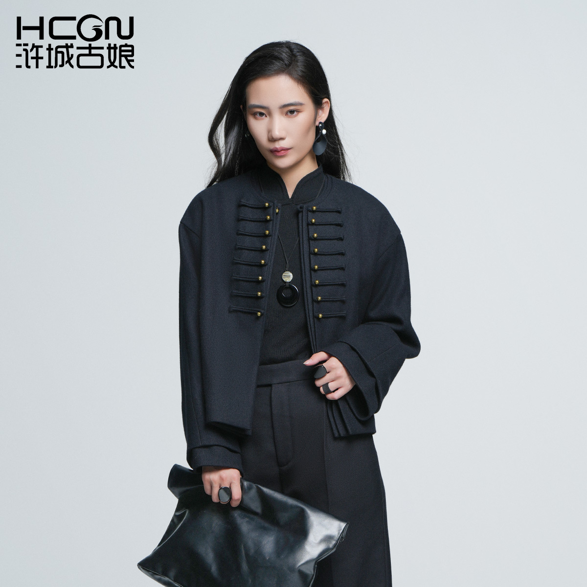 国风绵羊毛100%短款简约时尚气质显瘦风影套装GDD71529+CCL19800