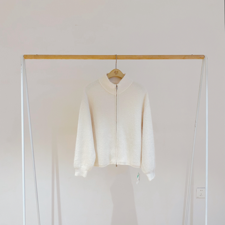 兔绒 - 立领毛衣外套