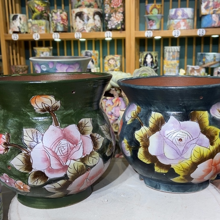 红陶景德镇艺术手绘作品