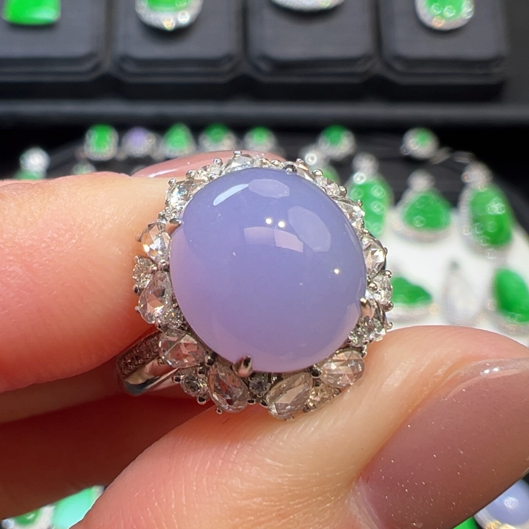 翡翠戒指18K金镶嵌收到货48小时鉴赏期