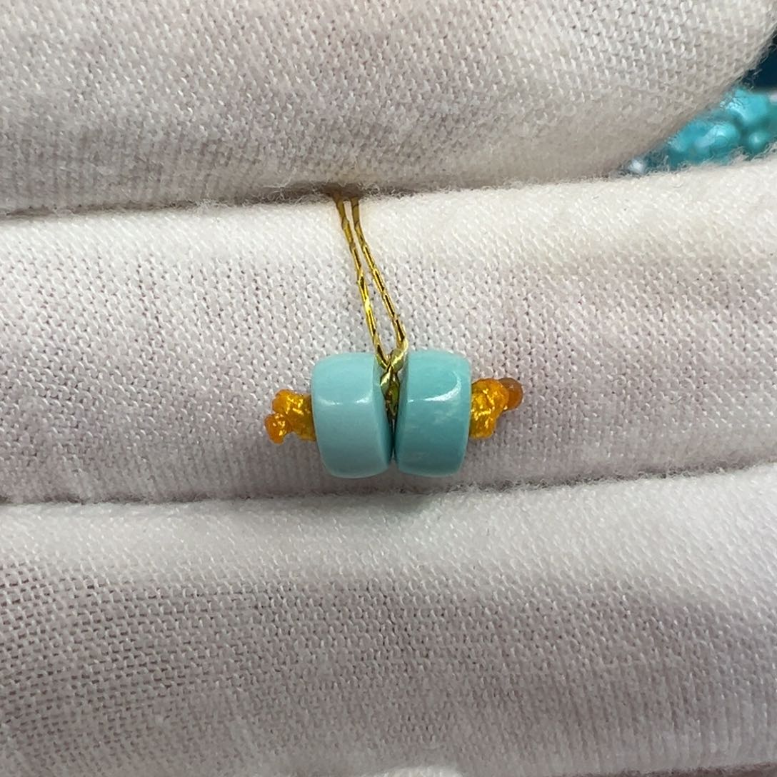 绿松石未镶嵌配饰直径6.0