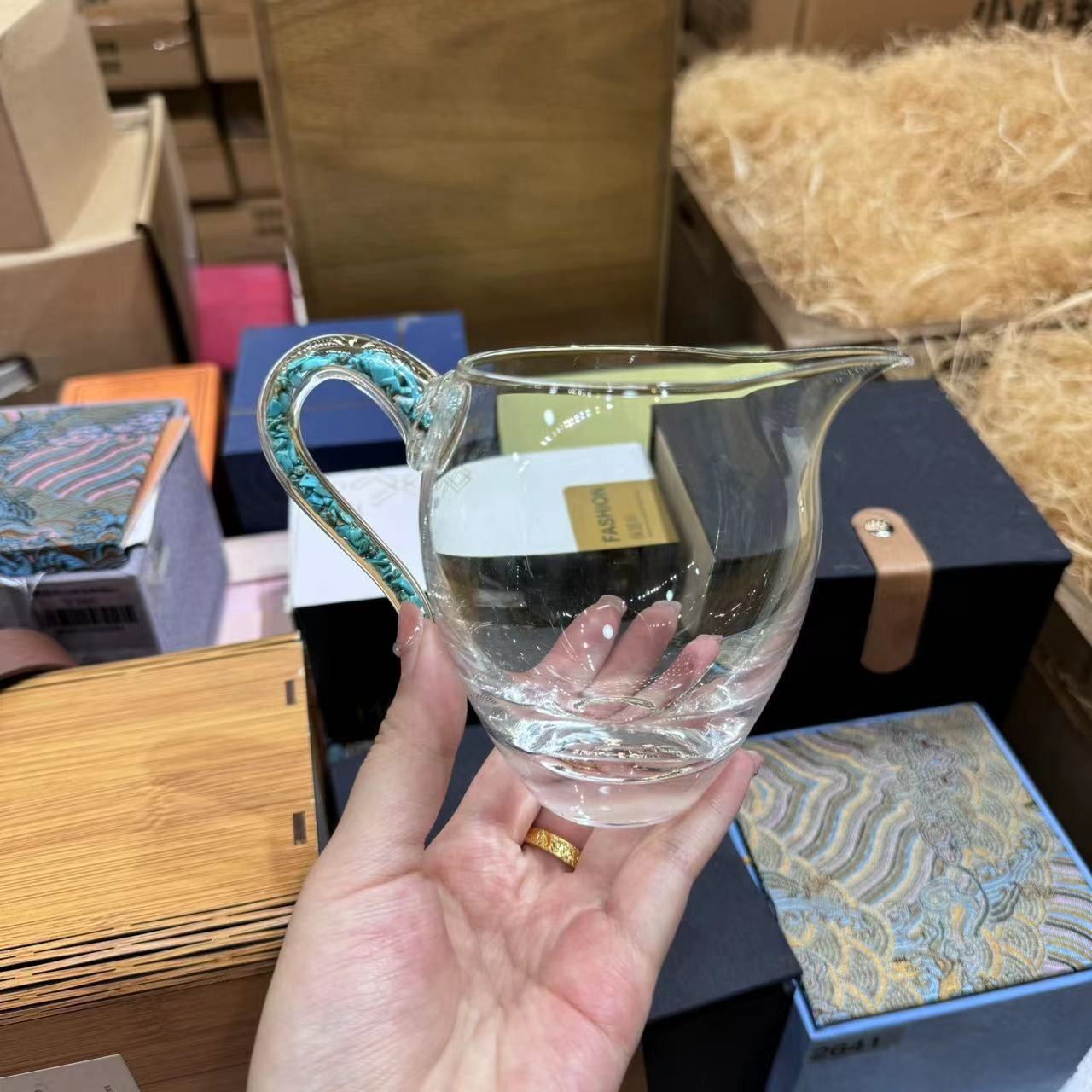 绿松石手把公道杯 1660