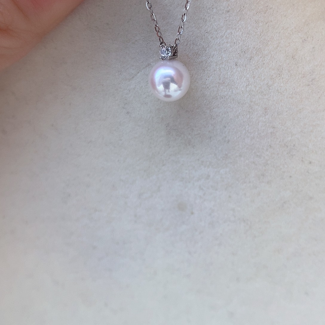 海水珍珠7-7.5mm ak戴妃18K金镶嵌