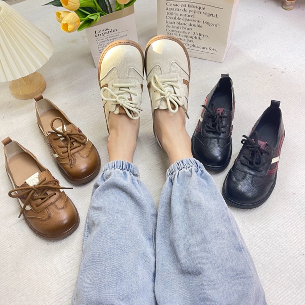 春季新款真皮软底小白鞋休闲百搭平底单鞋韩版时尚运动鞋