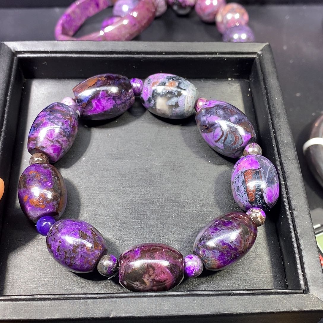 苏纪石（舒俱来）未镶嵌南非舒俱来桶珠单圈