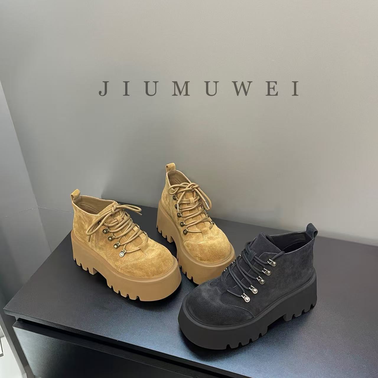 JIUMUWEI 秋季松糕底休闲鞋 2202 602-19
