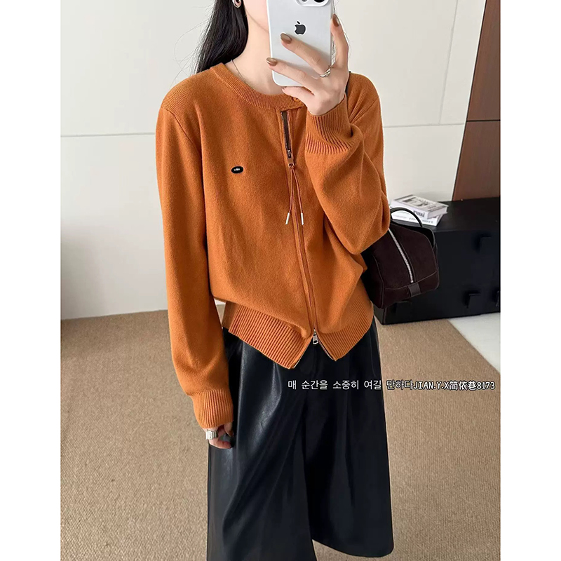 【深冬灰】3875开衫外套超柔软高品质圆领上衣