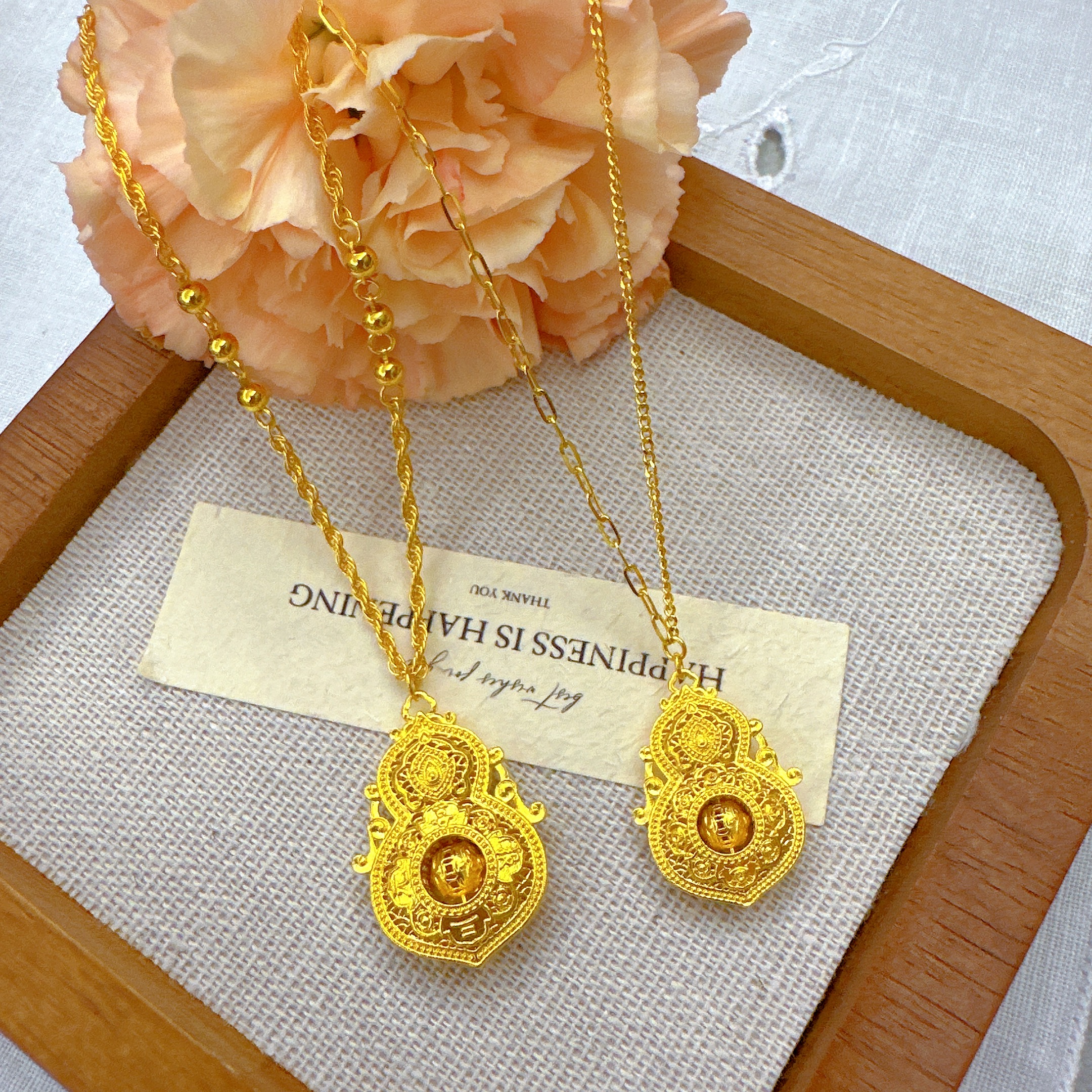 【四美葫芦黄金项链】足金999套链 不支持7天无理由