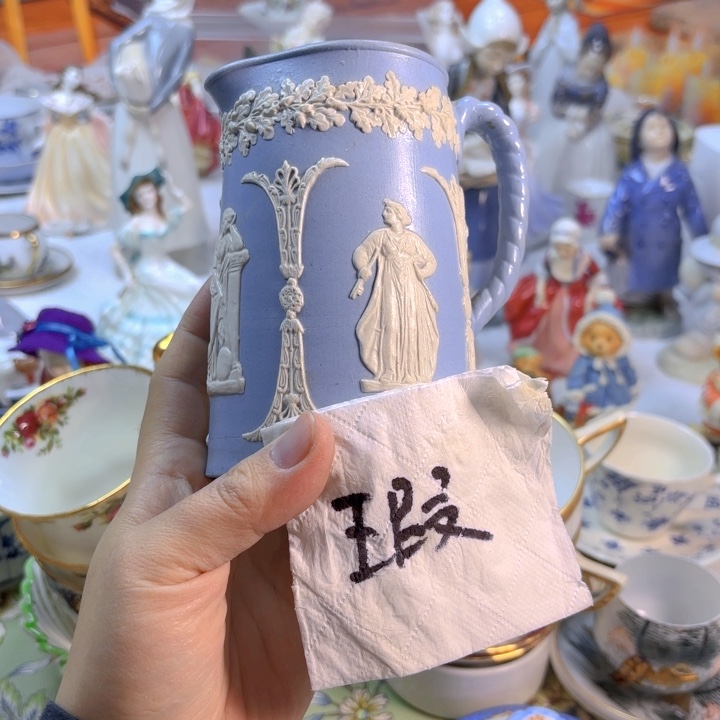 摆件欧洲中古瓷器好看冲鸭！