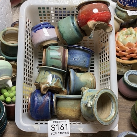 紫砂花盆161瑕疵品口径4到5左右