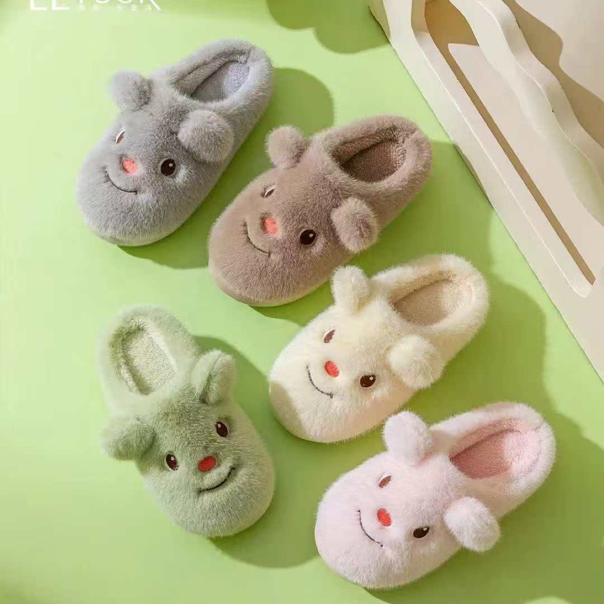 5144小可爱大眼睛毛毛拖鞋